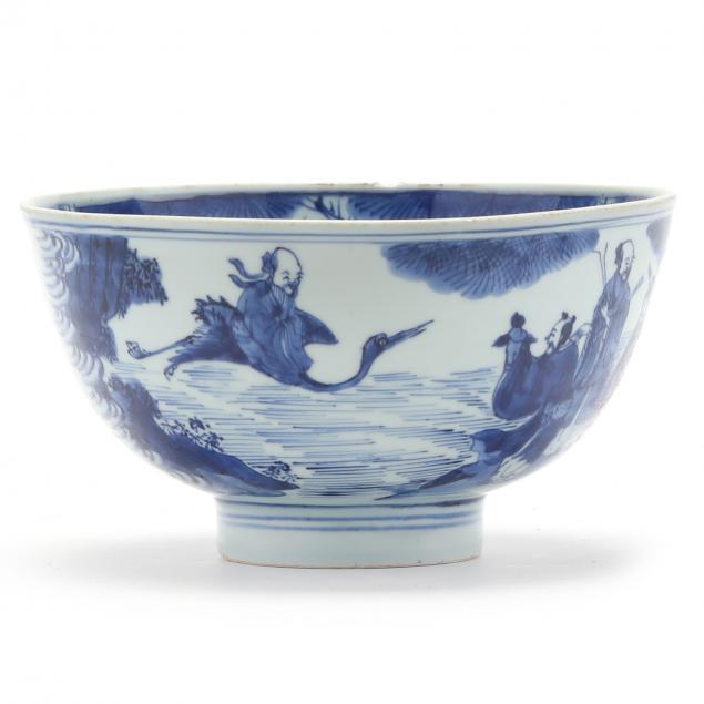 A CHINESE PORCELAIN BLUE AND