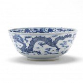 A CHINESE PORCELAIN BLUE AND W