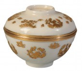 A CHINESE PORCELAIN BOWL AND C
