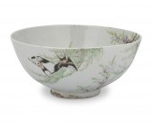 A CHINESE PORCELAIN PAINTED BO