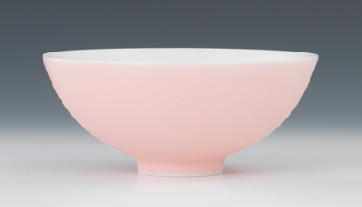 A Chinese Porcelain Pink Tea Bowl
