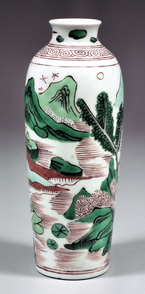 A Chinese porcelain vase painted in