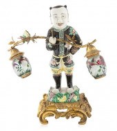 A CHINESE PORCELAIN WIRED LAMP