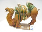 A CHINESE POTTERY BACTRIAN TWO