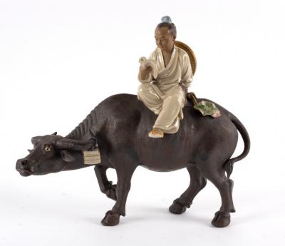 A Chinese pottery figure by Liu
