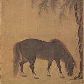 A Chinese Print of a Horse and