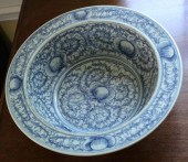 A CHINESE QING DYNASTY BLUE &