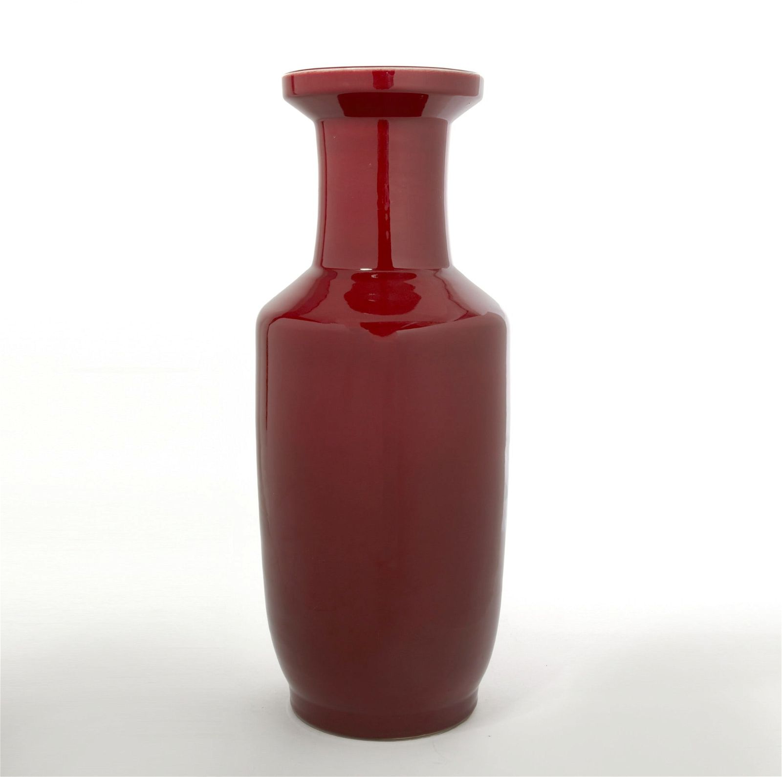 A CHINESE RED GLAZED PORCELAIN