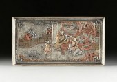 A CHINESE REPOUSSÉ PARCEL GILT
