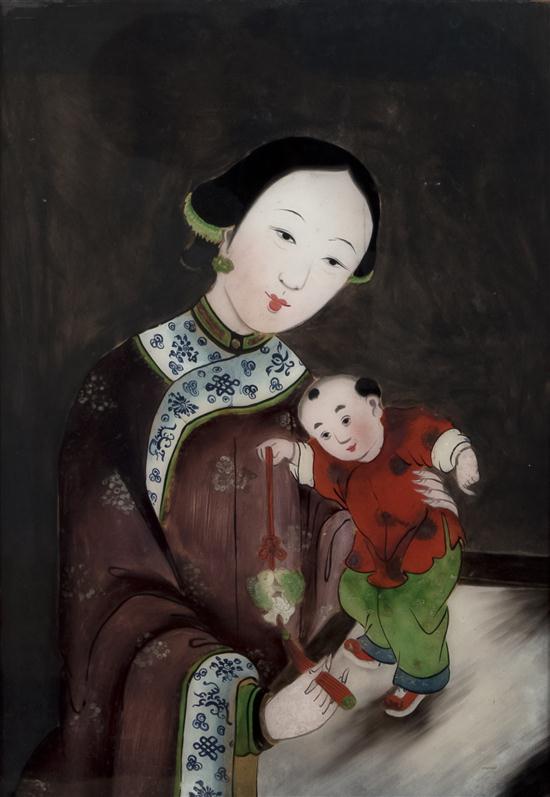 A Chinese Reverse Painting on Glass