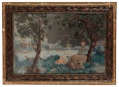 A CHINESE REVERSE PAINTING ON