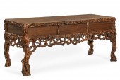 A CHINESE ROOTWOOD RECTANGULAR
