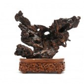 A CHINESE ROOTWOOD SCULPTURE A