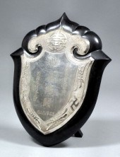 A Chinese rosewood and silvery