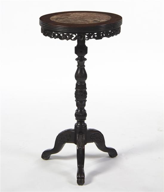 A Chinese Rosewood Pedestal