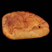 A Chinese Russet and White Jad