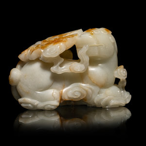 A Chinese Russet and White Jade