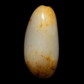 A Chinese Russet and White Jad