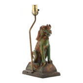 A CHINESE SANCAI GLAZED LION R