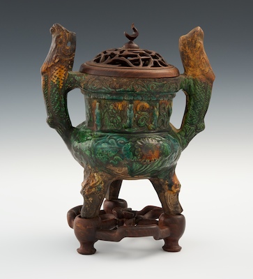 A Chinese Sancai Glazed Pottery