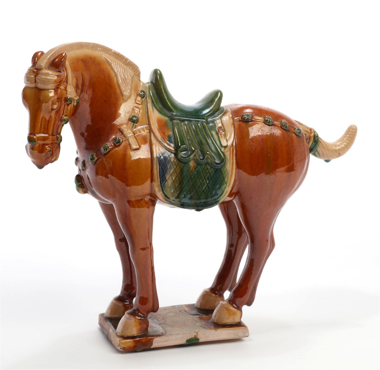 A CHINESE SANCAI GLAZED POTTERY