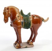 A CHINESE SANCAI GLAZED POTTER