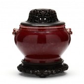A CHINESE SANG DE BOEUF CENSER