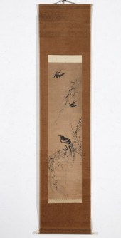 A CHINESE SCROLL DEPICTING BIR
