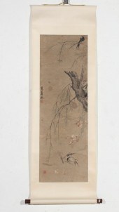A CHINESE SCROLL DEPICTING BIR