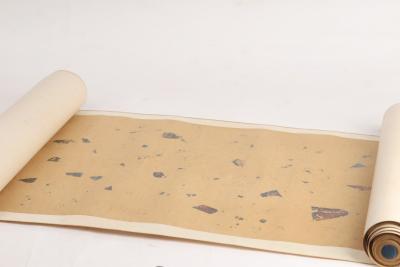 A Chinese scroll painting depicting
