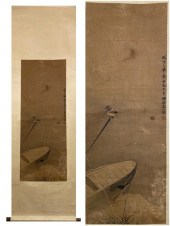 A CHINESE SCROLL PAINTINGHt.12