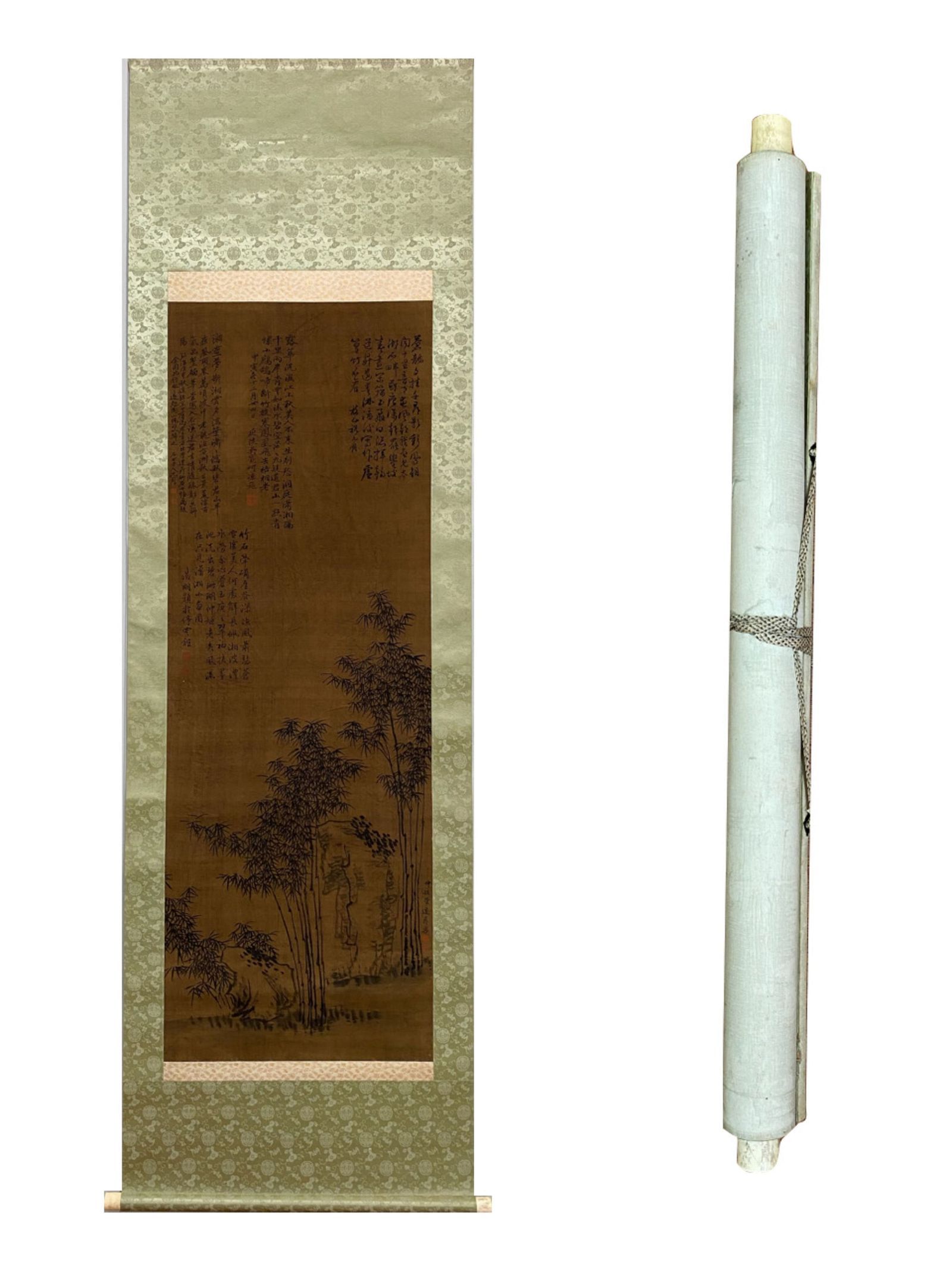 A CHINESE SCROLL PAINTINGHt.143cm