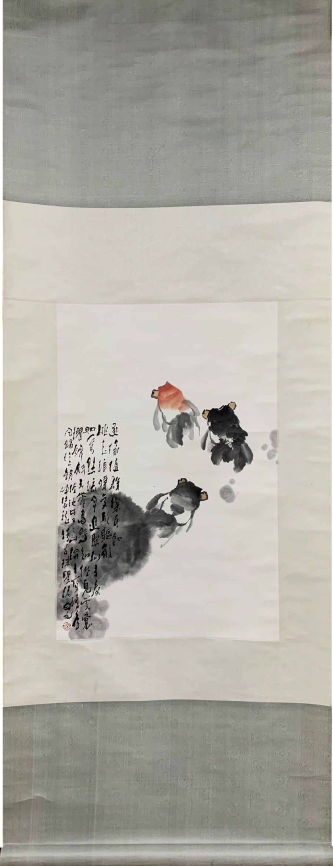A CHINESE SCROLL PAINTINGHt.65cm