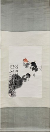 A CHINESE SCROLL PAINTINGHt.65