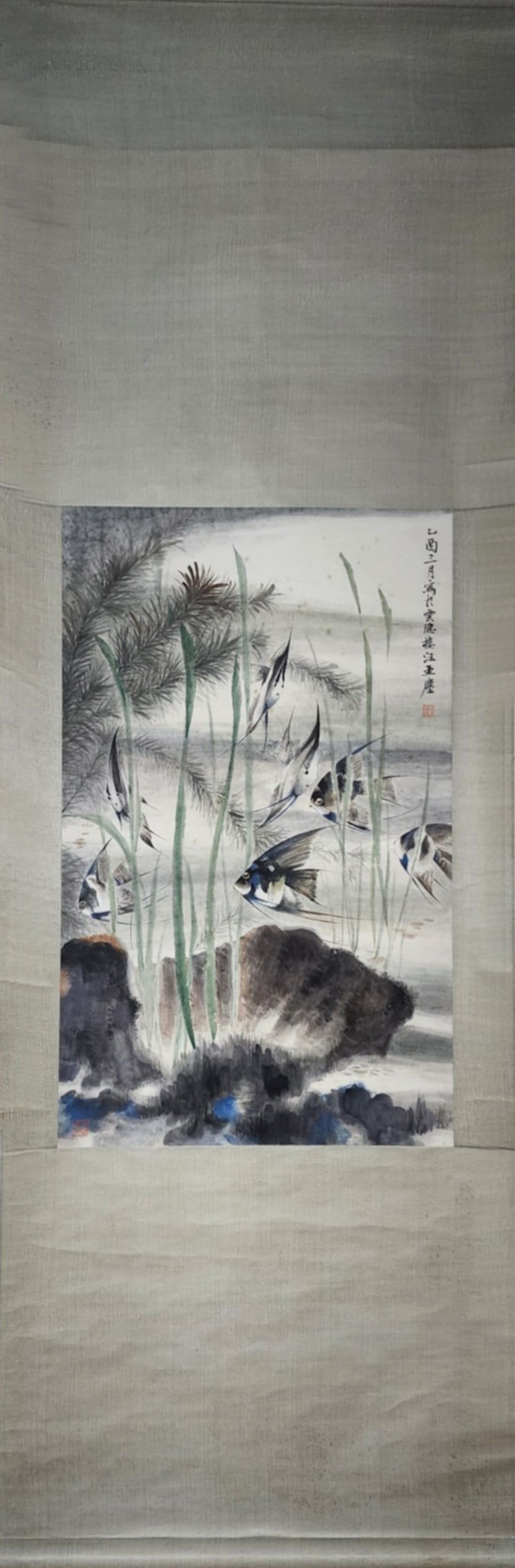 A CHINESE SCROLL PAINTINGHt.76cm