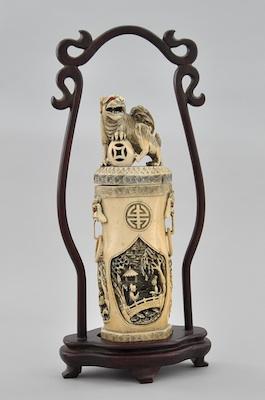A Chinese Signed Carved Ivory