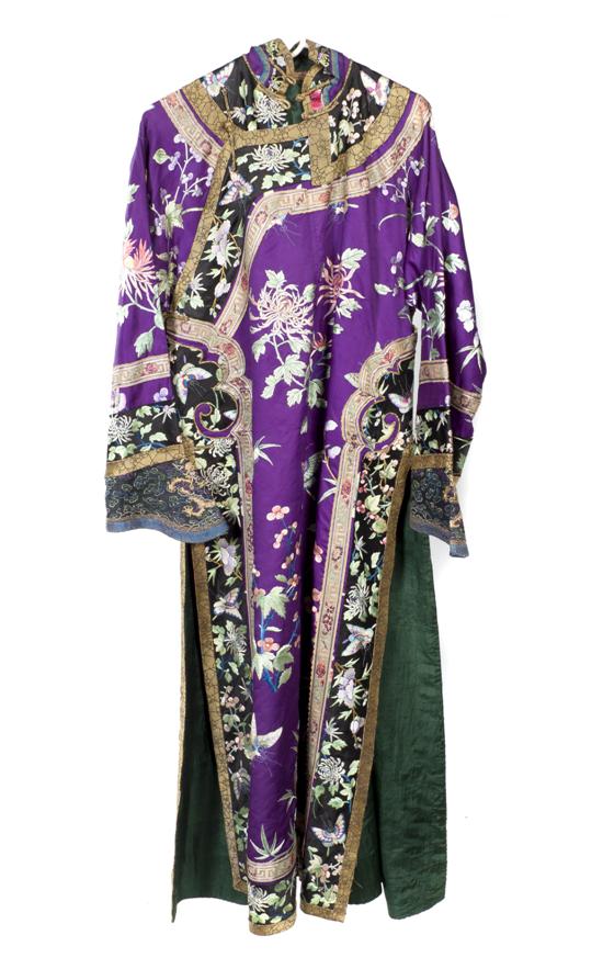 A Chinese Silk Embroidered