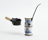 A CHINESE SILK IRON AND OPIUM