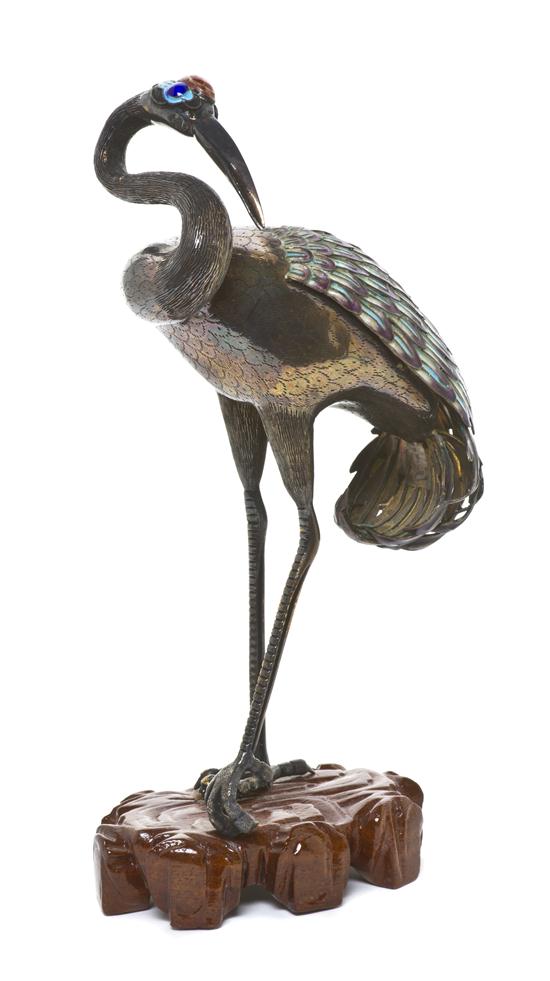 A Chinese Silver and Enameled Model