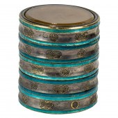 A CHINESE SILVER COSMETIC BOX