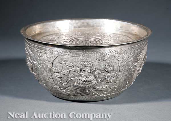 A Chinese Silvered Bronze 					or