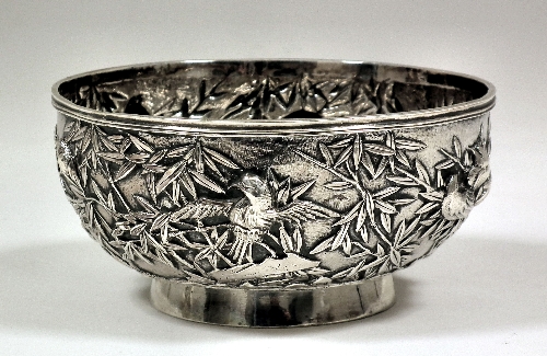 A Chinese silvery metal circular