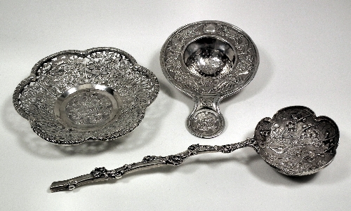 A Chinese silvery metal hexagonal