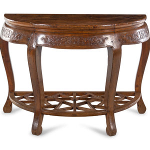 A Chinese Softwood Demi-Lune