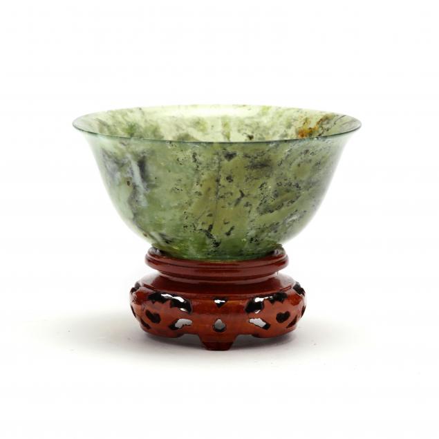 A CHINESE SPINACH CELADON COLORED