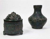 A CHINESE STYLE VASE AND COVER