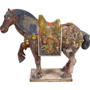 A Chinese Tang Style Polychrome