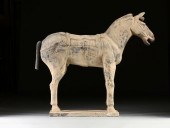 A CHINESE TERRACOTTA HORSE, AF