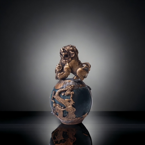 A CHINESE TIBETAN GILT METAL & JADE