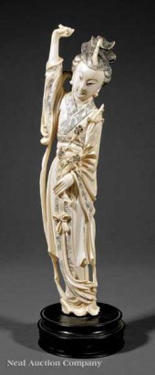 A Chinese Tinted Ivory Figure